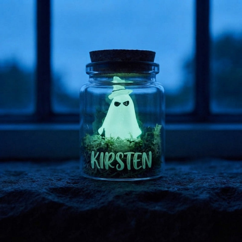 Personalized Glow-in-the-Dark Ghost in a Jar