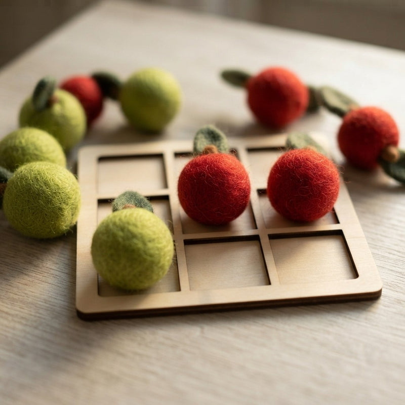 Fruity Autumn Wooden Tic Tac Toe