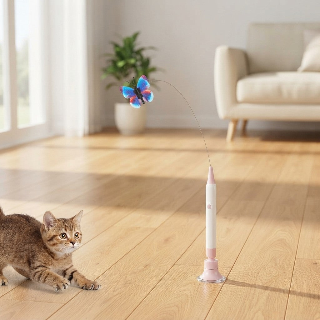 Interactive Spinning Butterfly Cat Toy