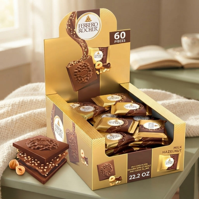 Ferrero Rocher Milk Chocolate Hazelnut Squares