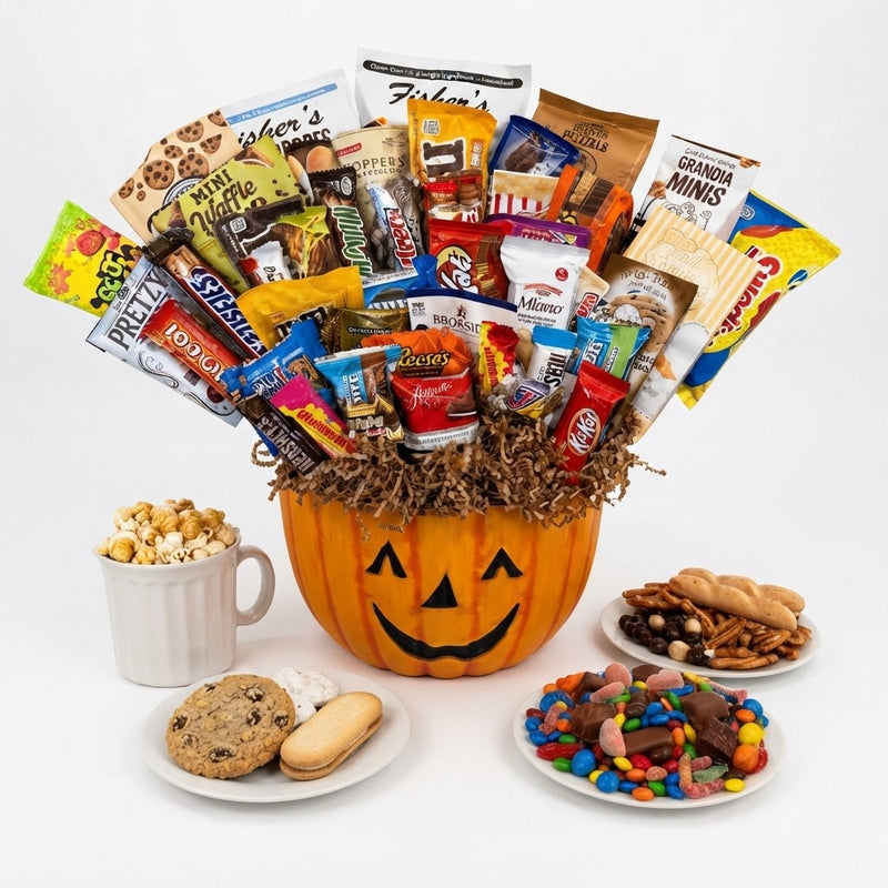 Halloween Pumpkin Gift Basket