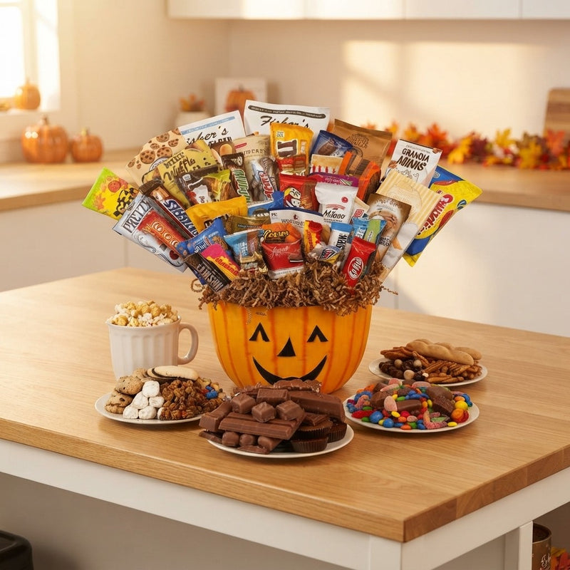 Halloween Pumpkin Gift Basket