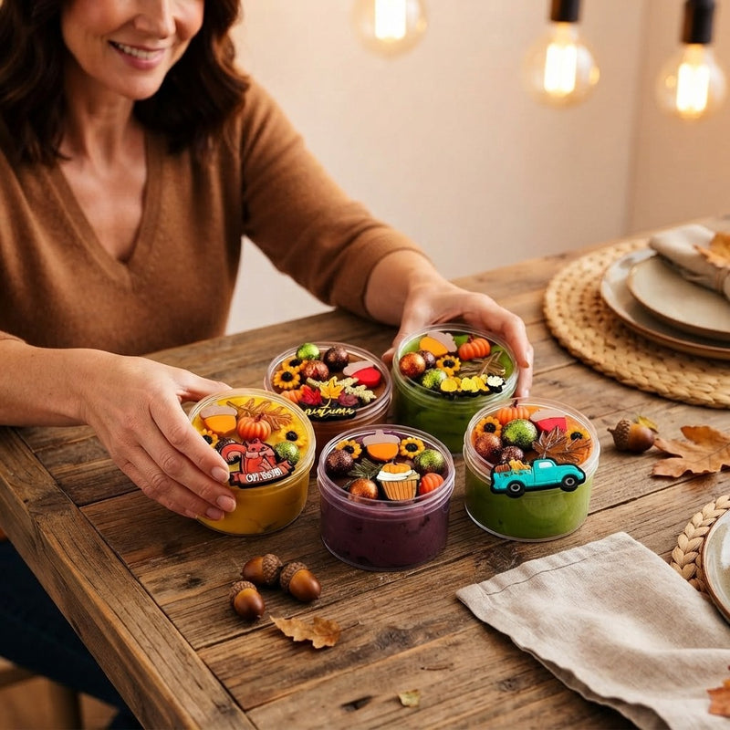 Fall Play Dough Jars