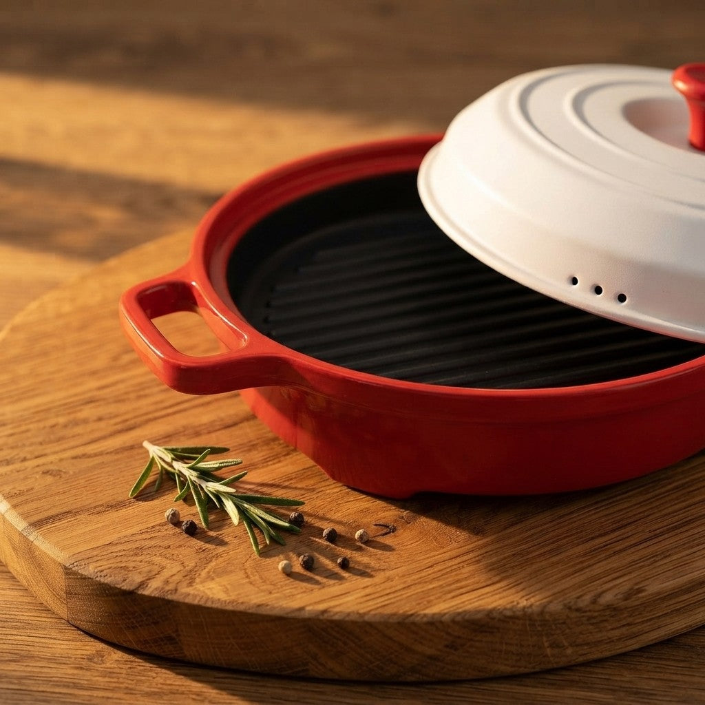 Red Microwave Grill Pan