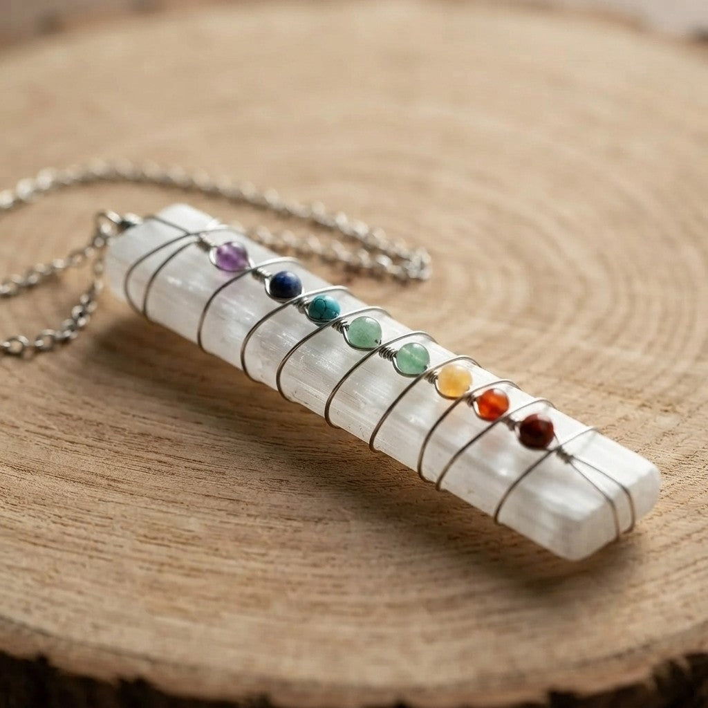 Natural Selenite Crystal Wand