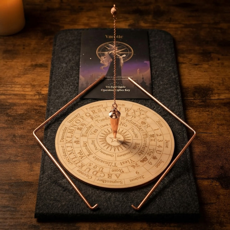 Copper Dowsing Rods with Pendulum Board