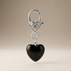 Black Obsidian Heart Dog Collar Charm