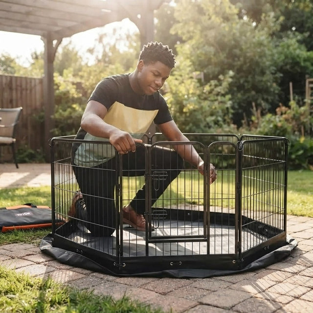 Foldable Steel Pet Playpen