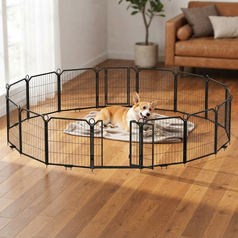 Modular Expandable Steel Dog Playpen