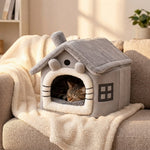 Velvet Foldable Cat House