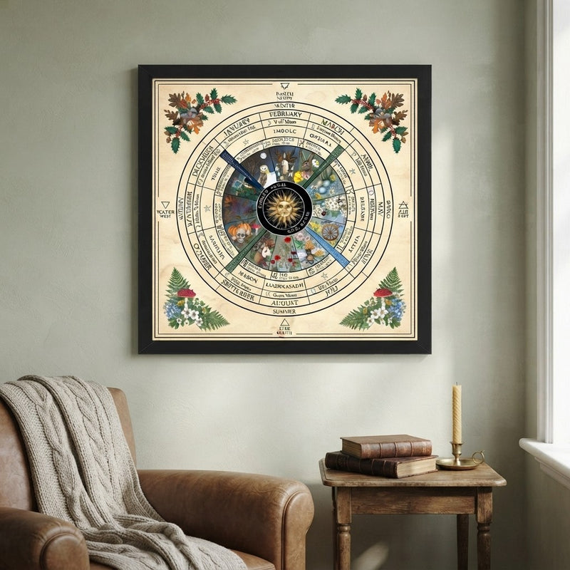 Wiccan Moon Calendar Poster