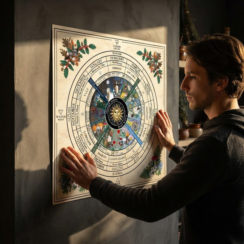 Wiccan Moon Calendar Poster