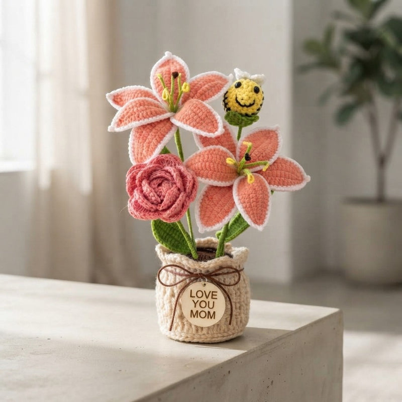 Handmade Crochet Flower Bouquet