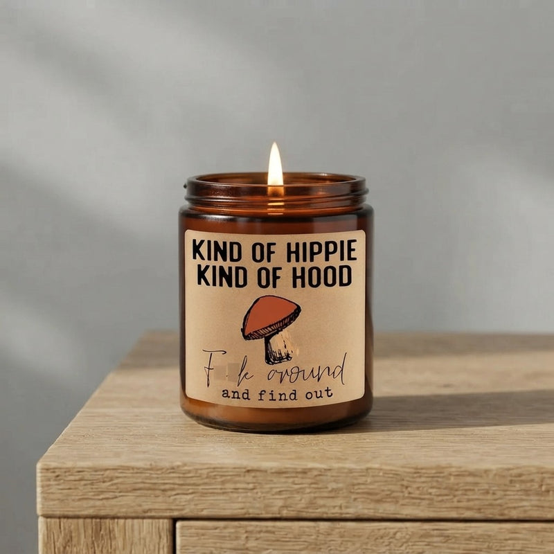 Lavender Scented Mushroom Candle
