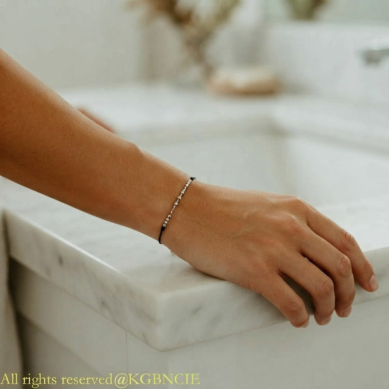 Sterling Silver Morse Code Bracelet