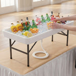 Portable Folding Ice Cooler Table