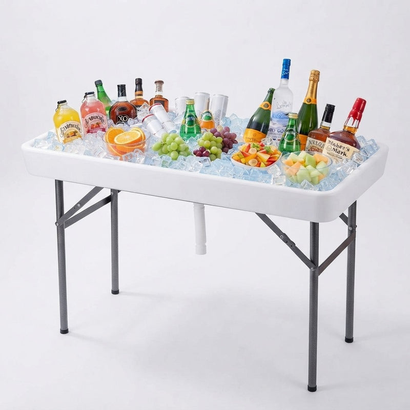 Portable Folding Ice Cooler Table