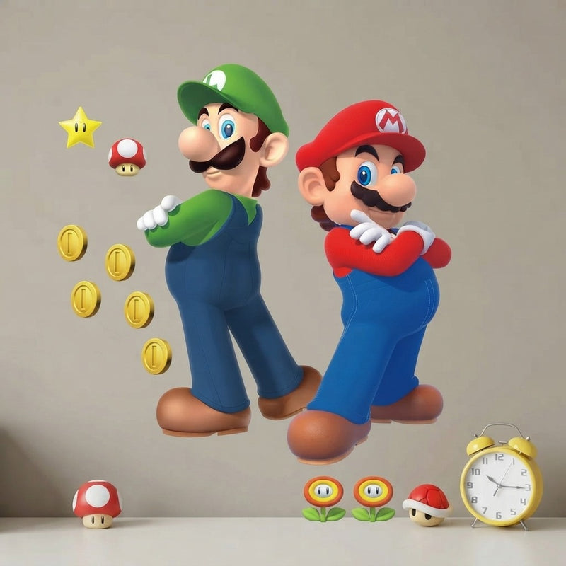 Super Mario Peel and Stick Wall Decals