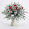 Artificial Christmas Pine Branches and Berry Stems