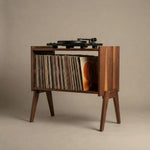 Solid Hardwood Record Cube