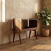 Solid Hardwood Record Cube