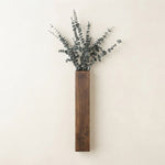 Rustic Wood Wall Pocket with Preserved Eucalyptus