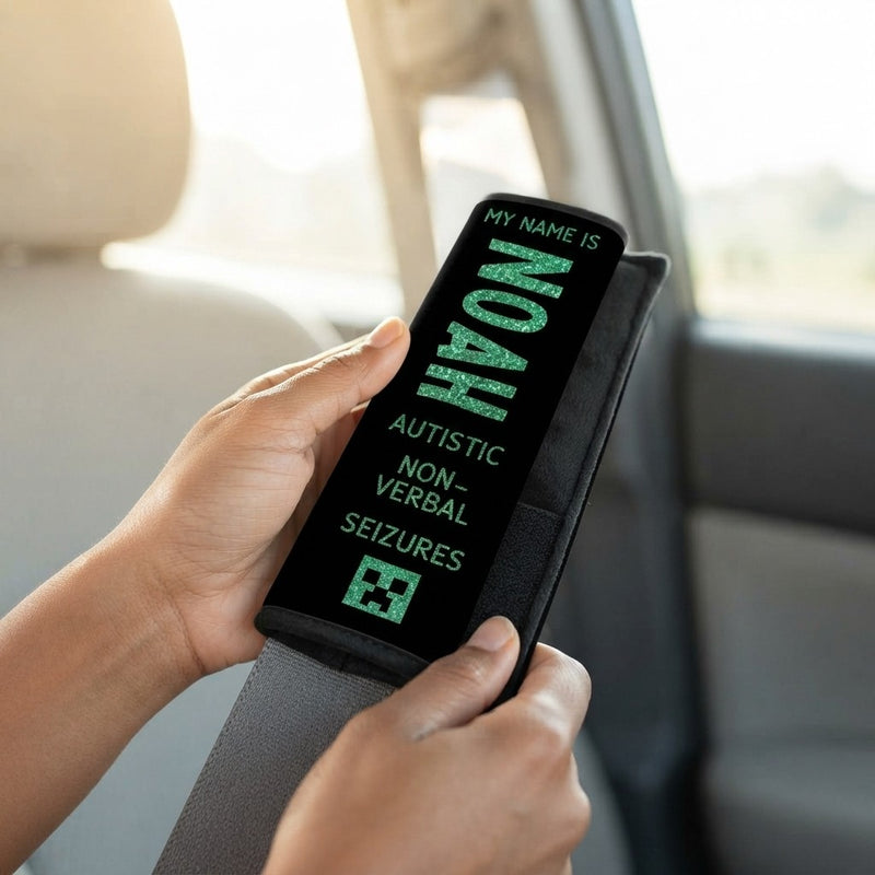 Personalized Medical Alert Seatbelt Cover