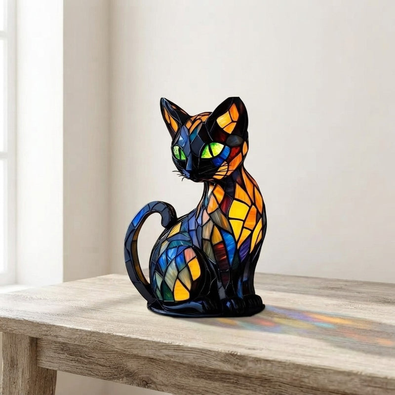 Vintage Resin Cat Desk Lamp