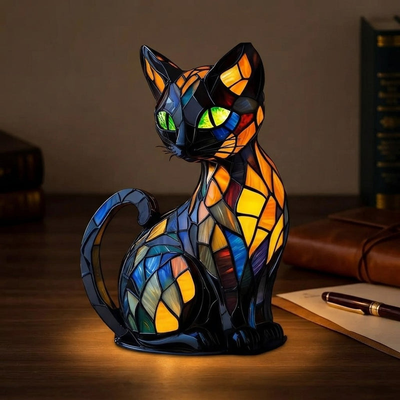Vintage Resin Cat Desk Lamp