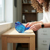 Blue Glass Bird Figurine
