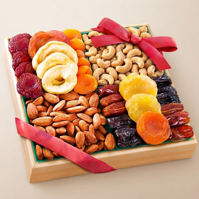 Gourmet Dried Fruit and Nut Gift Tray
