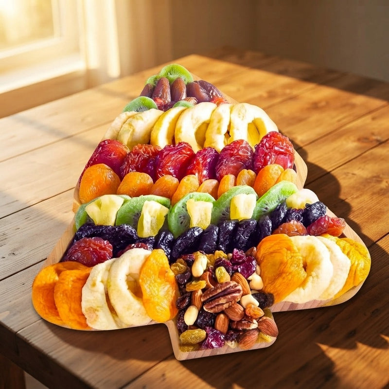 Christmas Tree Dried Fruit Gift Tray